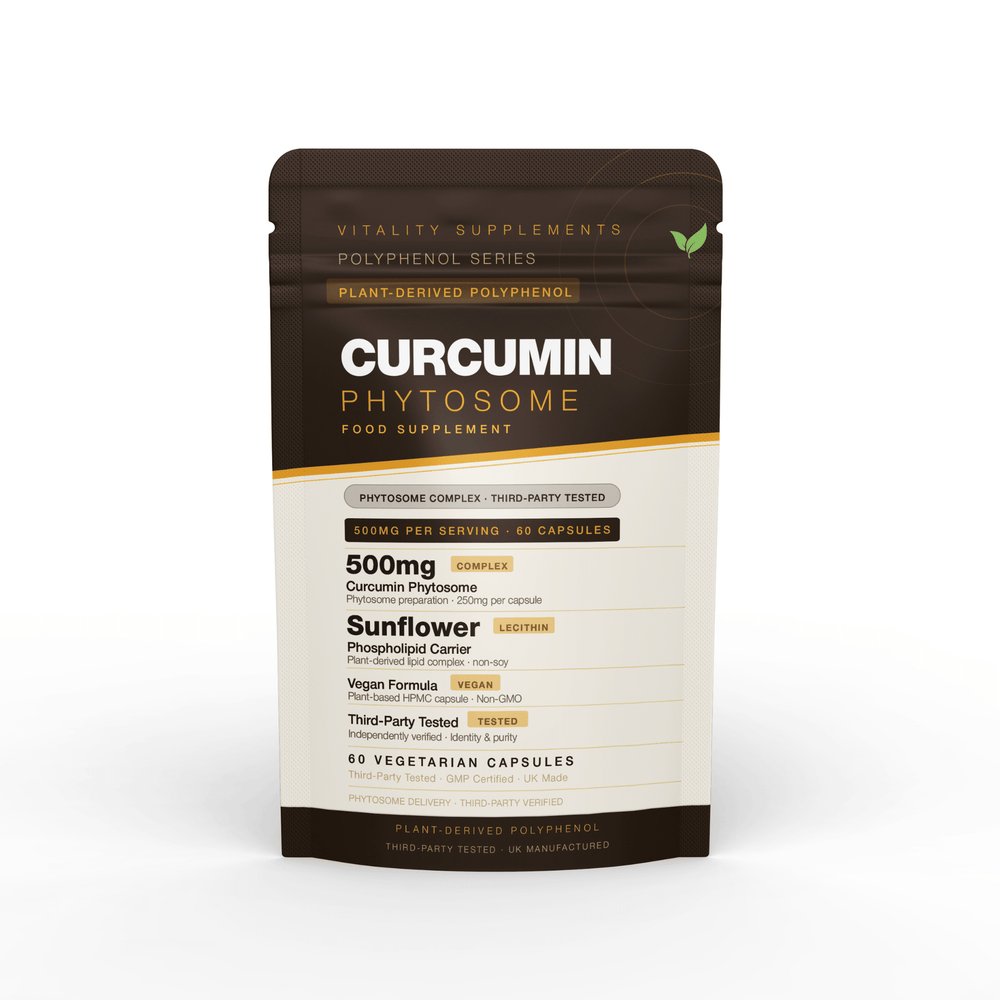 Curcumin Phytosome 500mg | Enhanced Absorption Turmeric Complex | 60 Capsules - Vitality Supplements