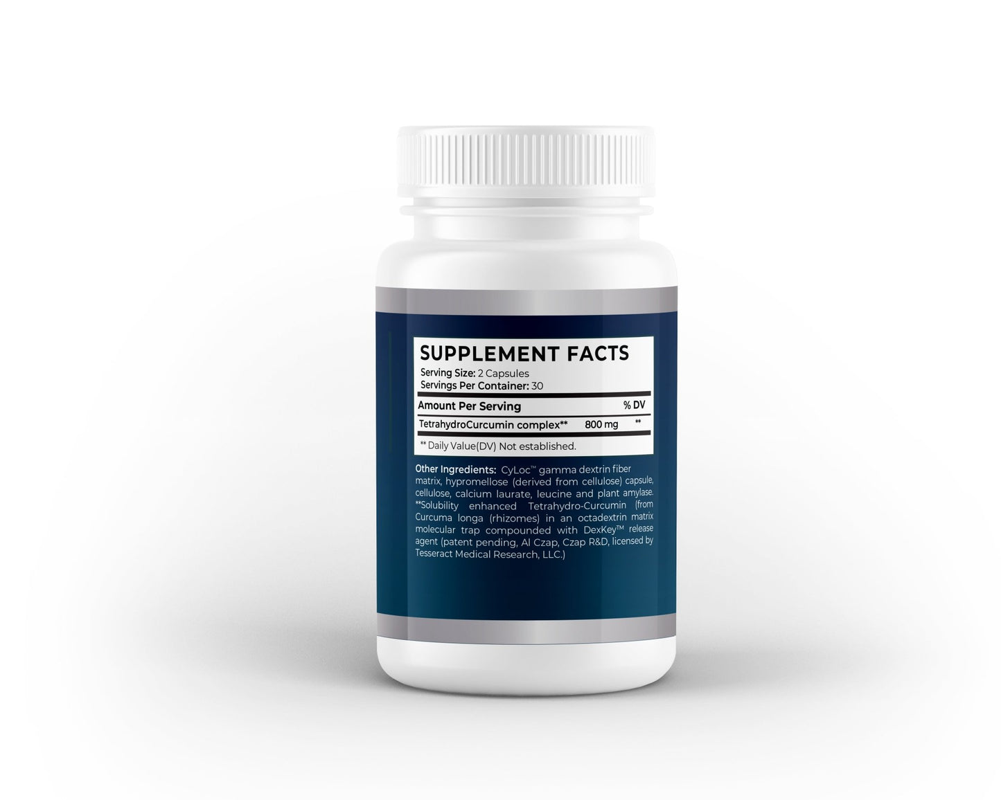 Tetrahydrocurcumin 800mg Capsules – High Bioavailability Antioxidant Supplement - Vitality Supplements