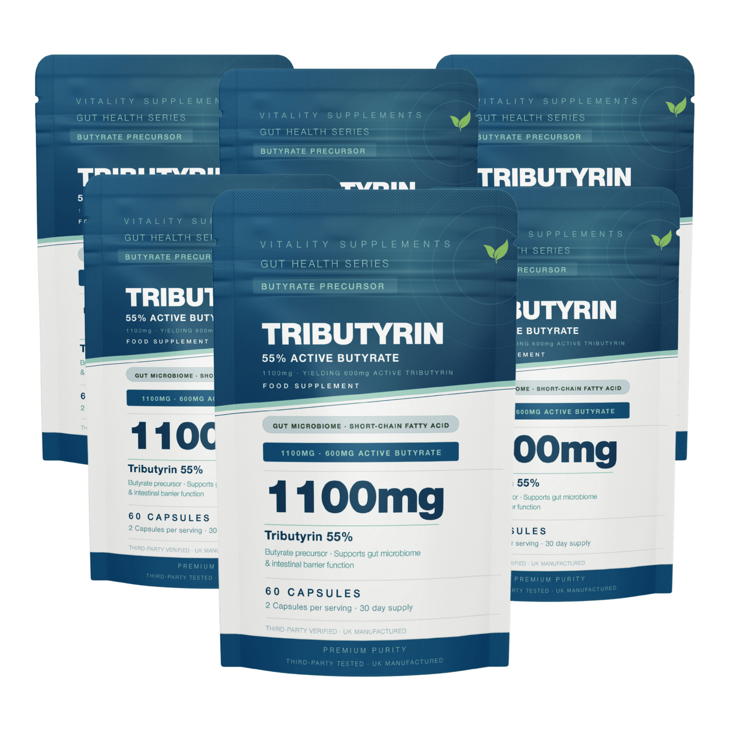 Tributyrin 1100mg Capsules – 600mg Active Tributyrin - Vitality Supplements