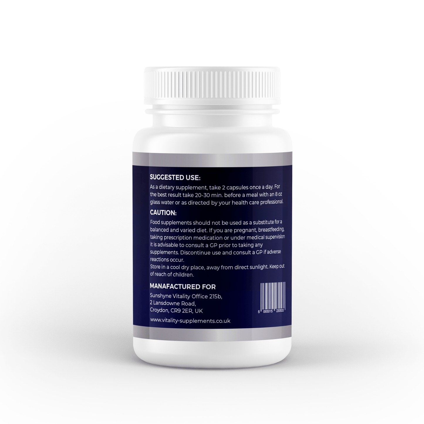 Alpha GPC Capsules - with Vitamin B12, Ginkgo Biloba, Omega 3, and More - 1 Months Supply - Vitality Supplements