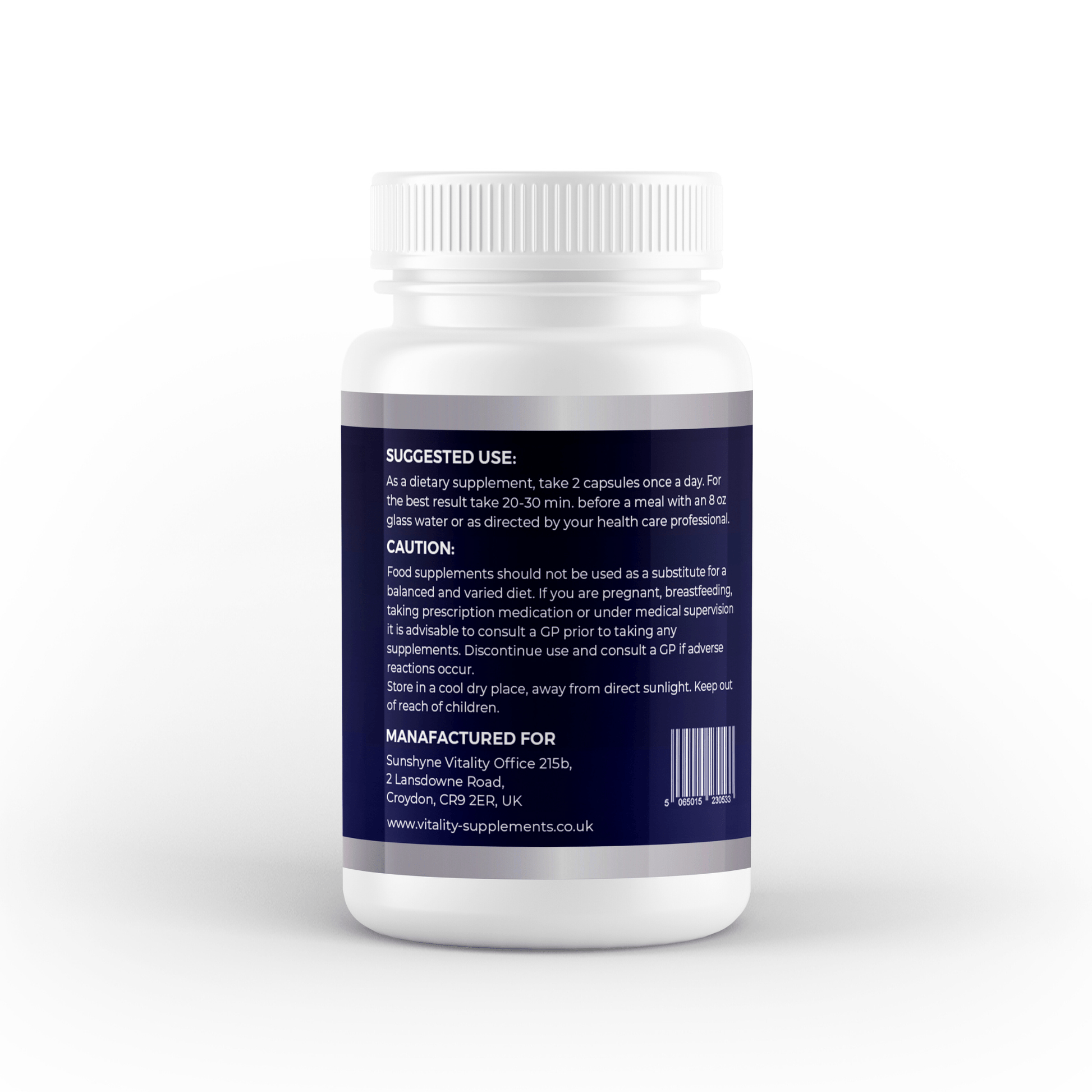 Alpha GPC Capsules - with Vitamin B12, Ginkgo Biloba, Omega 3, and More - 1 Months Supply - Vitality Supplements