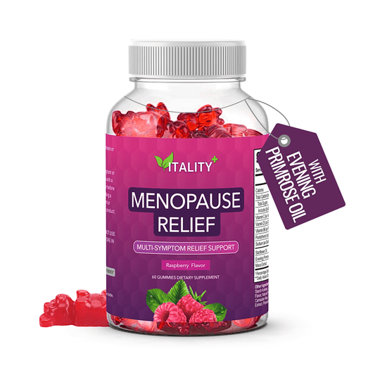 Menopause Relief Gummies Supplement | With Evening Primrose Oil | Pack of 60 | 1 Month Supply - Vitality Supplements