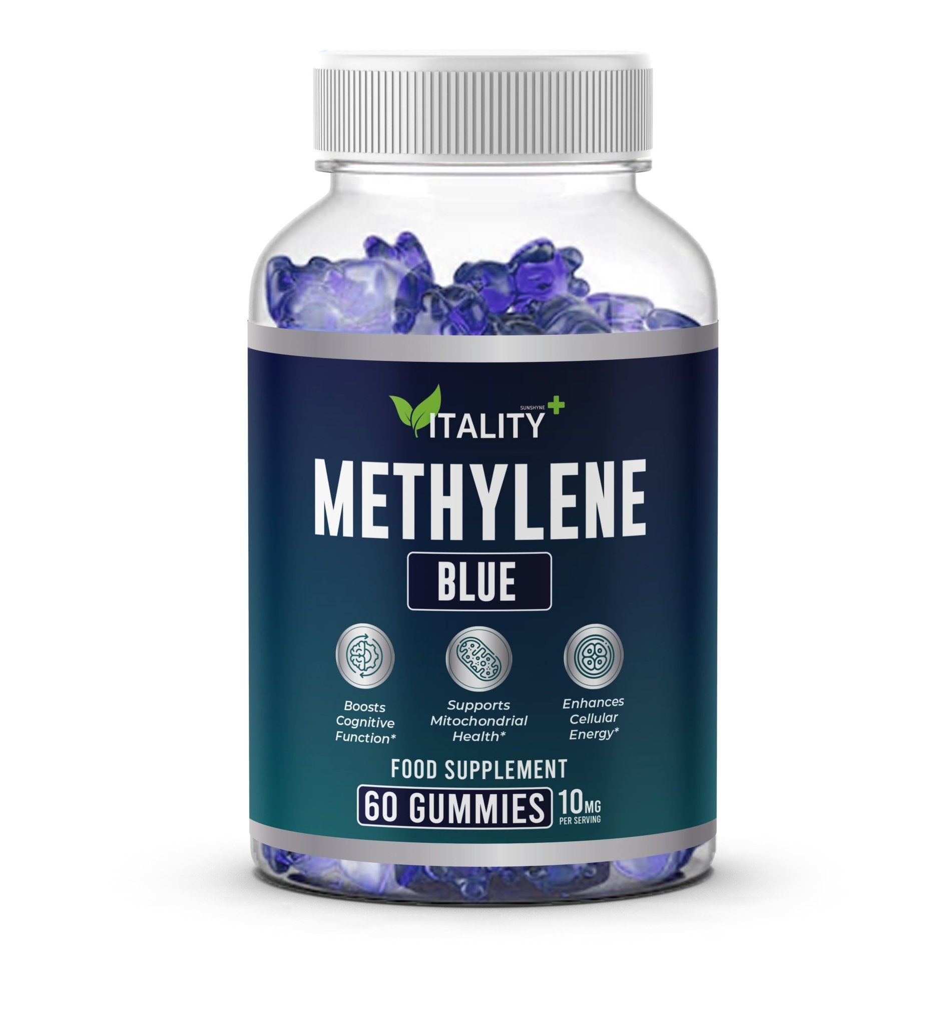 3 Pack Methylene Blue Gummies - Premium 180 Gummies, Three Month Supply | Cognitive Support & Cellular Health - Vitality Supplements