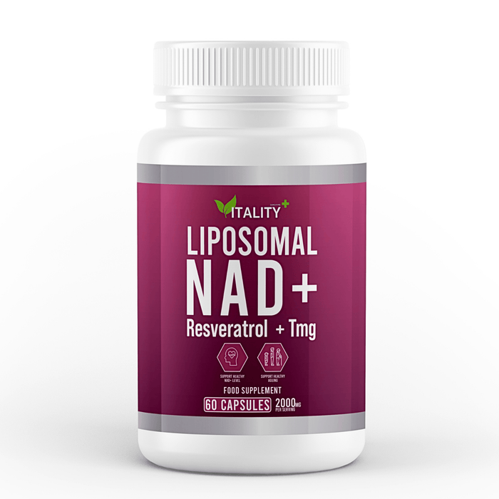 Advanced Liposomal NAD Complex: Enhanced Absorption 60 Capsules with Trans Resveratrol & TMG - Vitality & Longevity Boost, 30-Day Supply - Vitality Supplements