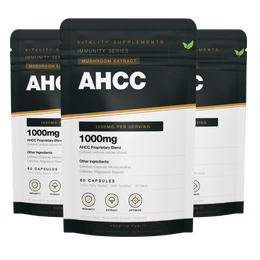 AHCC Mushroom Extract 1000mg Capsules | Premium Immune Support | 60 Capsules | UK Made | Vitality Supplements - Vitality Supplements