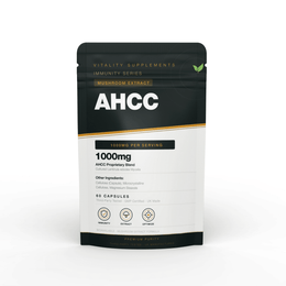 AHCC Mushroom Extract 1000mg Capsules | Premium Immune Support | 60 Capsules | UK Made | Vitality Supplements - Vitality Supplements
