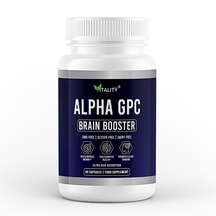 Alpha GPC Capsules - Ginkgo Biloba & Omega 3 - 1 Months Supply - Vitality Supplements