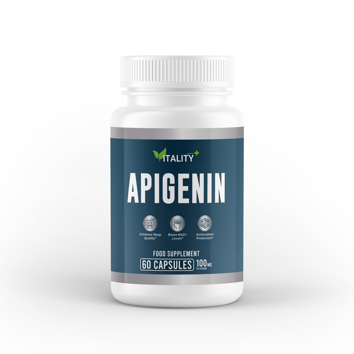 Apigenin 100mg Capsules – Potent Antioxidant, Stress Relief & Sleep Support – 1 Month Supply - Vitality Supplements