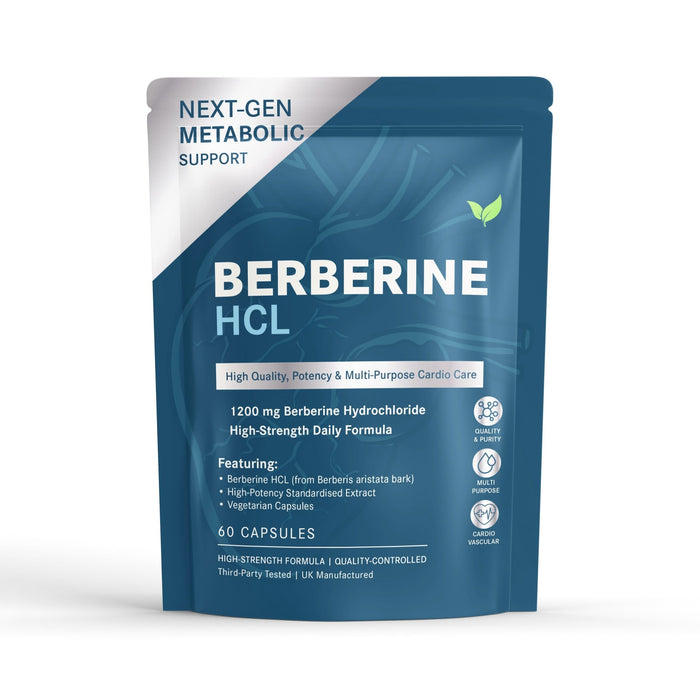 Berberine Capsules 1200mg - 30 - Day Supply for Blood Sugar & Metabolism Support - Vitality Supplements