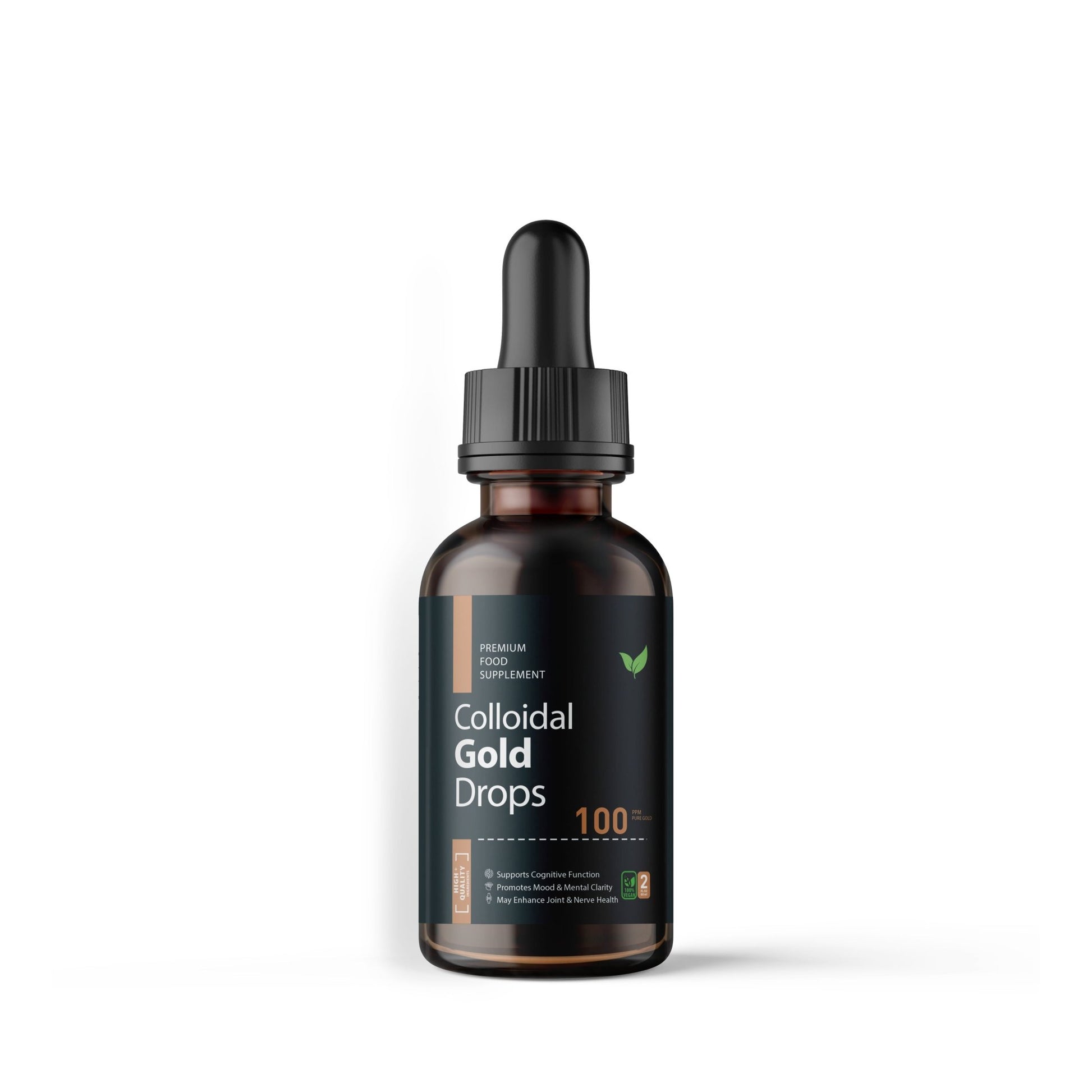 Colloidal Gold 100 PPM | 60ml | Pure Gold Suspension - Vitality Supplements