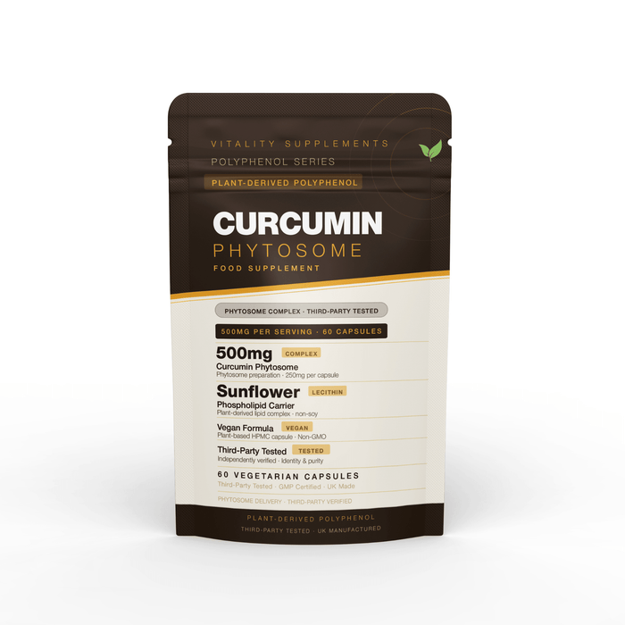 Curcumin Phytosome 500mg | Enhanced Absorption Turmeric Complex | 60 Capsules - Vitality Supplements
