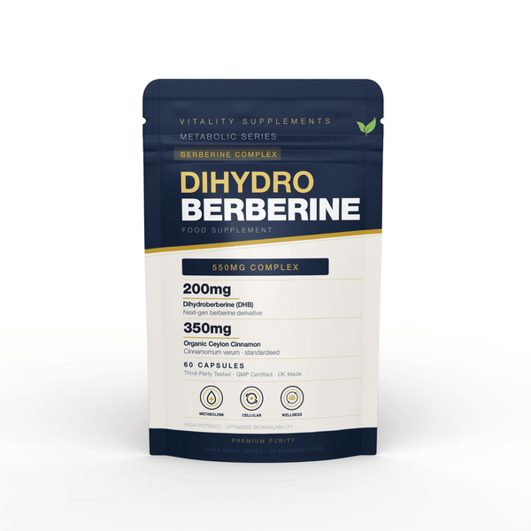Dihydroberberine 550mg | 60 Capsules | High Absorption Berberine Supplement for Metabolic Support - Vitality Supplements