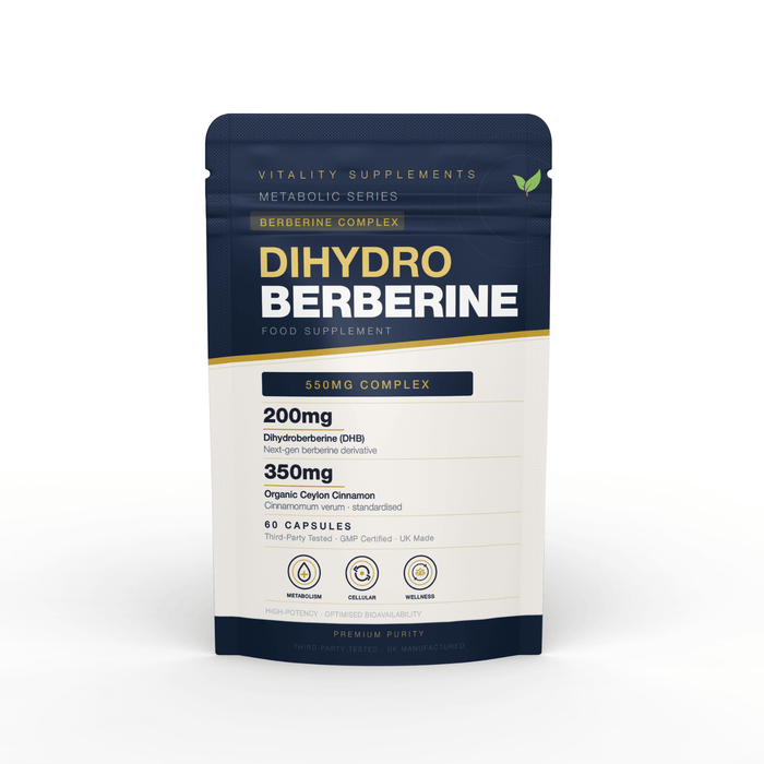Dihydroberberine 550mg | 60 Capsules | High Absorption Berberine Supplement for Metabolic Support - Vitality Supplements