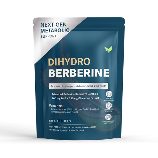 Dihydroberberine 550mg | 60 Capsules | High Absorption Berberine Supplement for Metabolic Support - Vitality Supplements