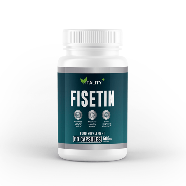 Fisetin 500mg Capsules – Powerful Antioxidant, Cognitive Support & Healthy Aging – 1 Month Supply - Vitality Supplements