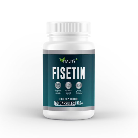 Fisetin 500mg Capsules – Powerful Antioxidant, Cognitive Support & Healthy Aging – 1 Month Supply - Vitality Supplements