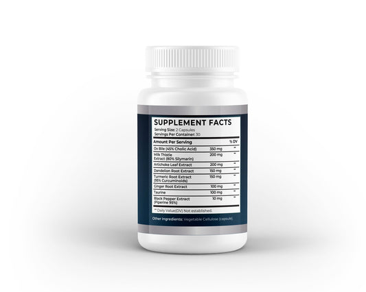 Gallbladder Support Complex | Ox Bile, Milk Thistle, Artichoke & Turmeric | 60 Capsules - Vitality Supplements