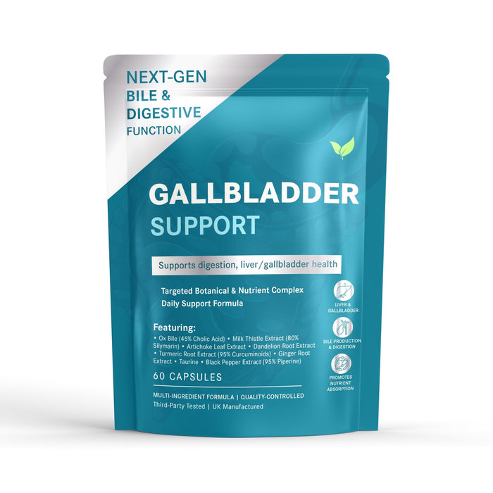 Gallbladder Support Complex | Ox Bile, Milk Thistle, Artichoke & Turmeric | 60 Capsules - Vitality Supplements