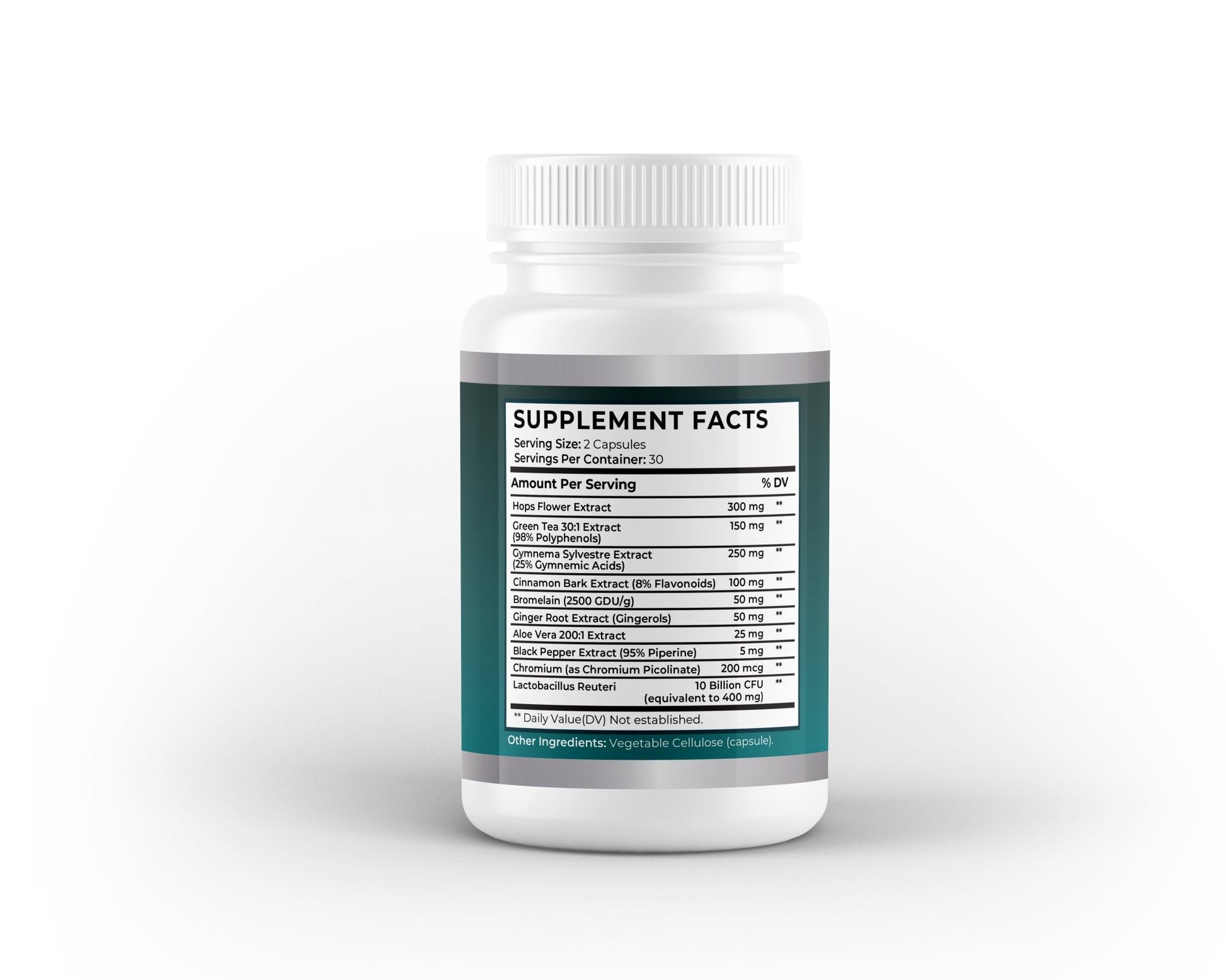 GLP - 1 Activation Complex – 900mg | Green Tea, Hops, Cinnamon & Probiotics | 60 Vegan Capsules - Vitality Supplements