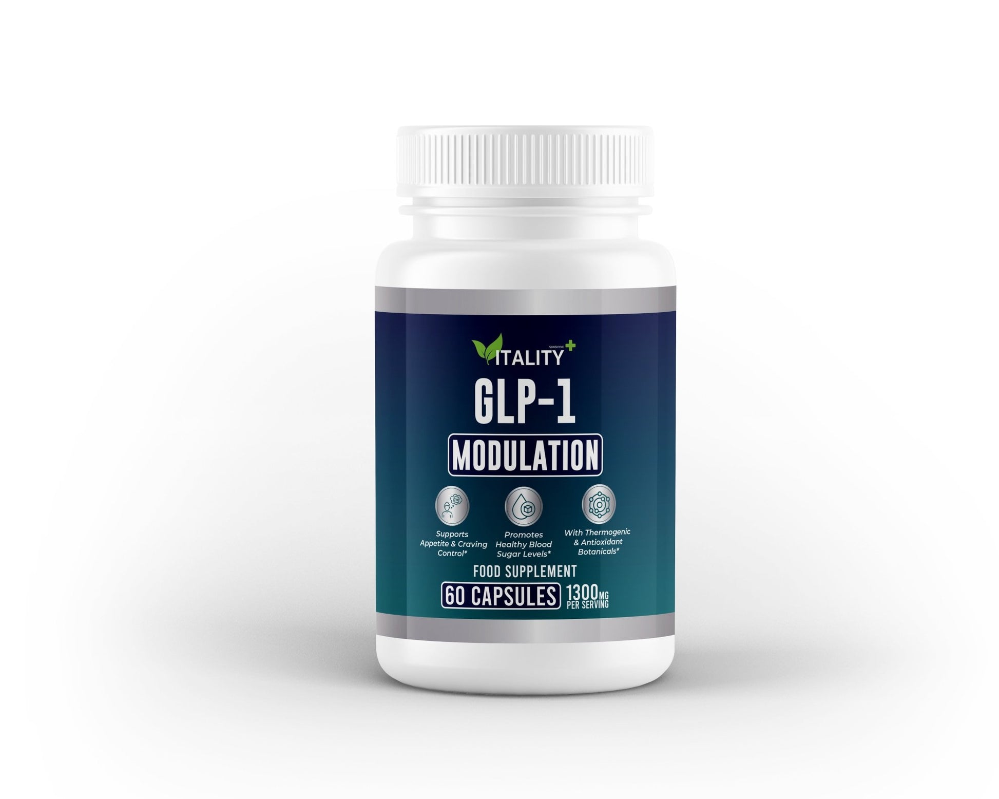 GLP - 1 Modulation Complex – 1300mg | Green Tea, Gymnema, Cinnamon & Thermogenic Botanicals | 60 Vegan Capsules - Vitality Supplements