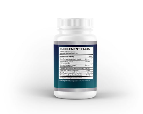 GLP - 1 Modulation Complex – 1300mg | Green Tea, Gymnema, Cinnamon & Thermogenic Botanicals | 60 Vegan Capsules - Vitality Supplements