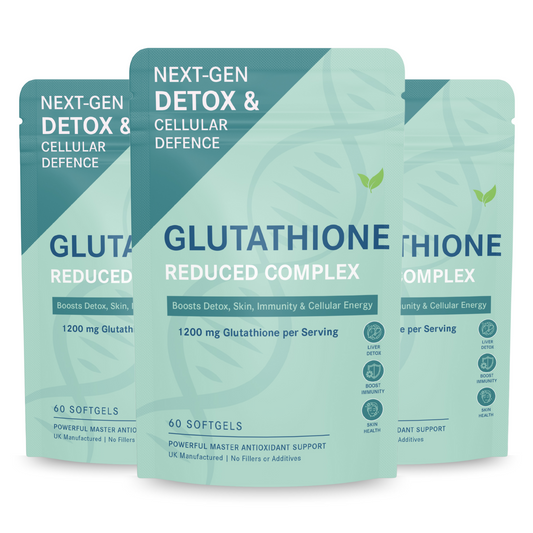 3 Pack Glutathione Reduced 1200mg | High Strength Supplement | 180 Softgel Capsules | 3 Month Supply