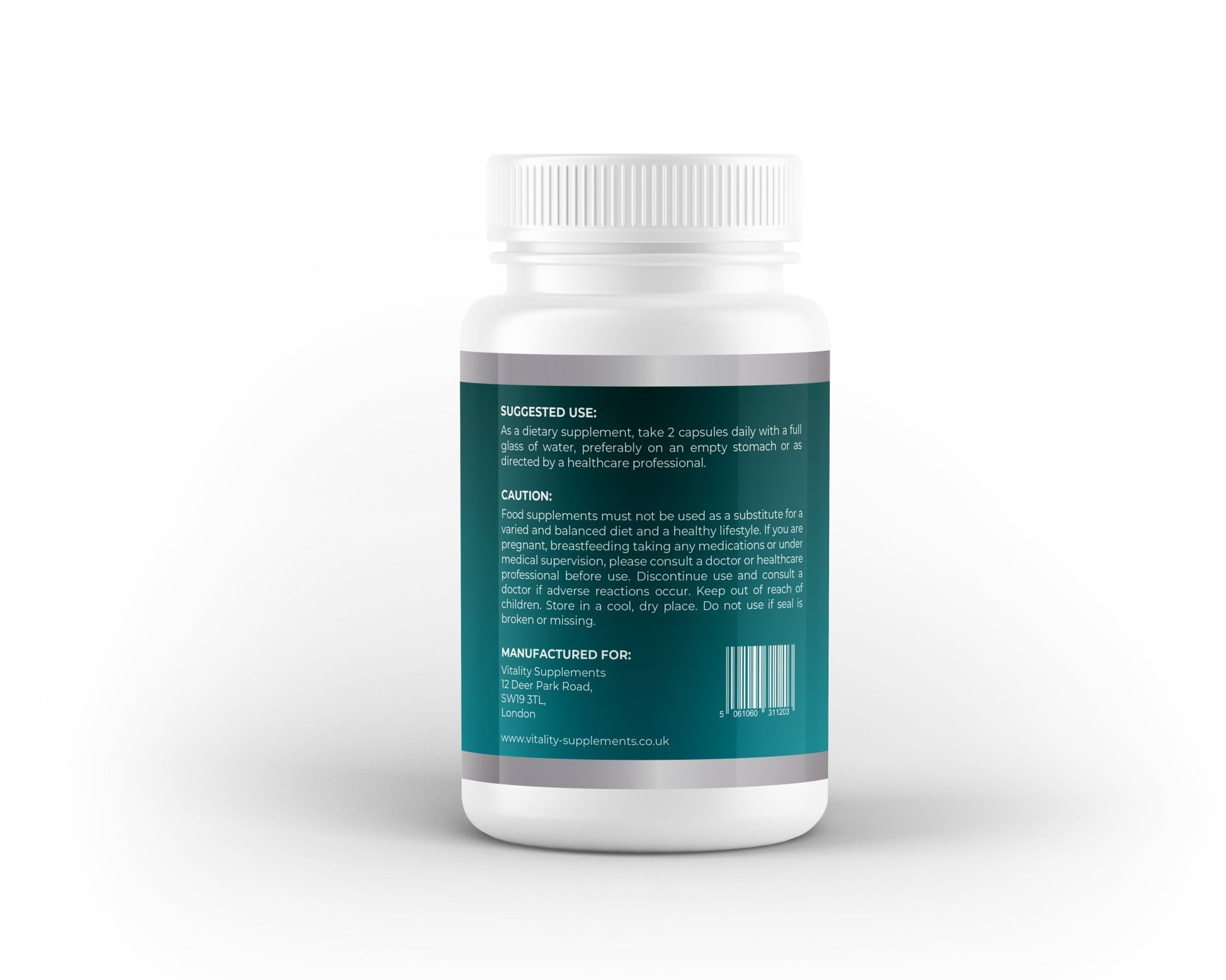 H2 Molecular Hydrogen Capsules | 200 mg Magnesium | Cellular & Antioxidant Support | 60 Vegan Capsules - Vitality Supplements