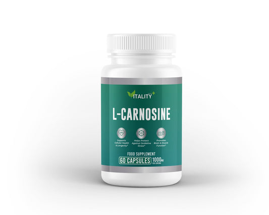 L - Carnosine 1000mg | 60 Capsules | High - Potency Cellular & Cognitive Support - Vitality Supplements