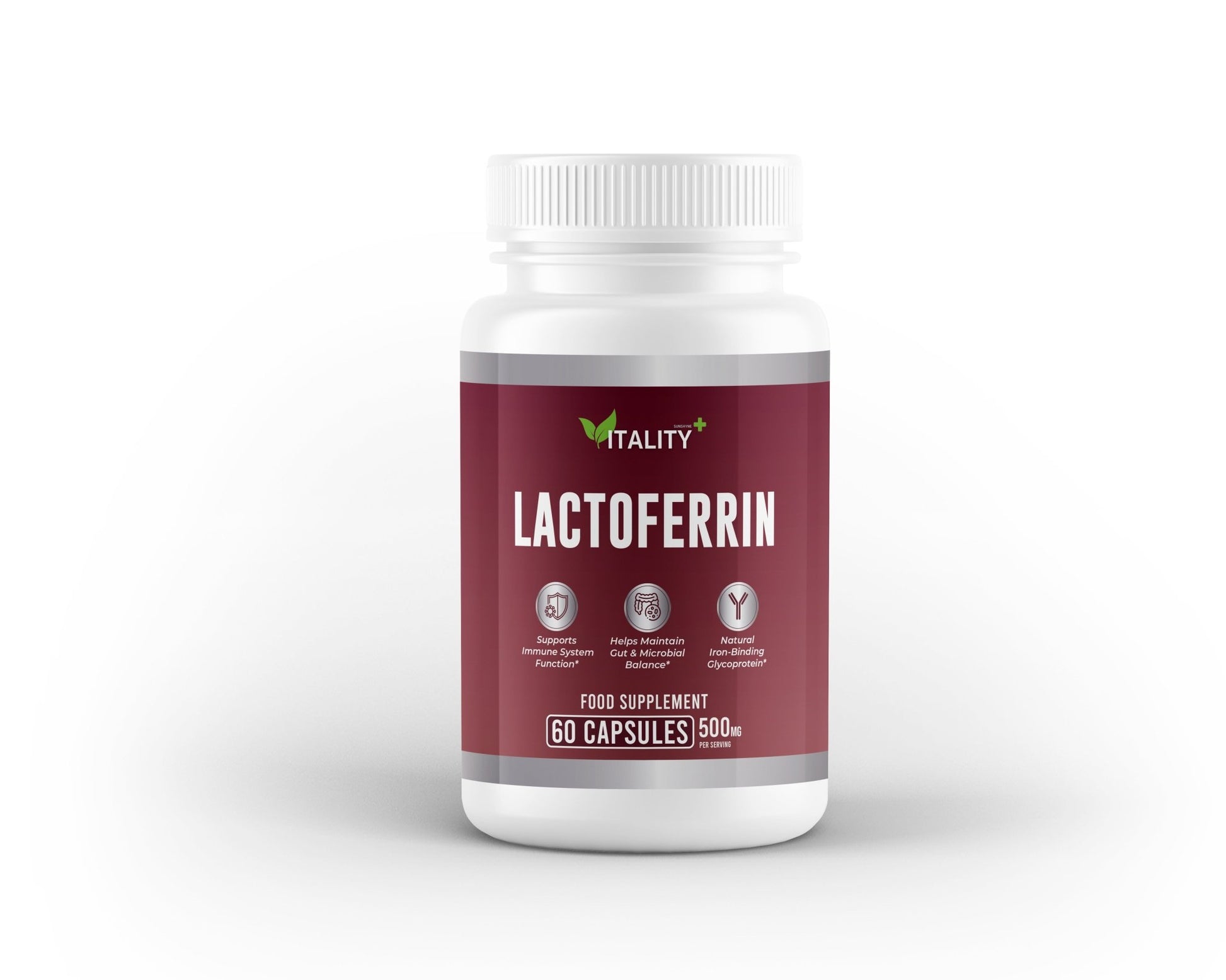 Lactoferrin 250mg | 60 Capsules | Immune & Gut Support | Iron - Binding Protein Supplement - Vitality Supplements