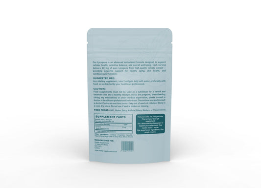 Lycopene 20 mg – Tomato - Derived Antioxidant Softgels for Heart & Skin Health - Vitality Supplements