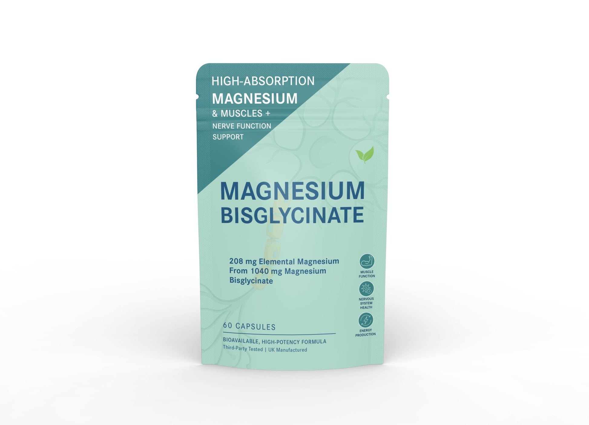 Magnesium Bisglycinate 208 mg – High - Absorption Magnesium Capsules - Vitality Supplements