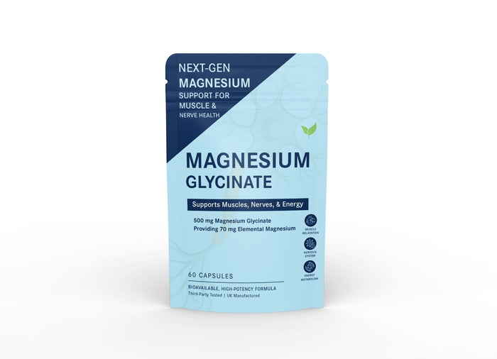 Magnesium Glycinate 500 mg – Gentle, High - Absorption Magnesium Capsules - Vitality Supplements