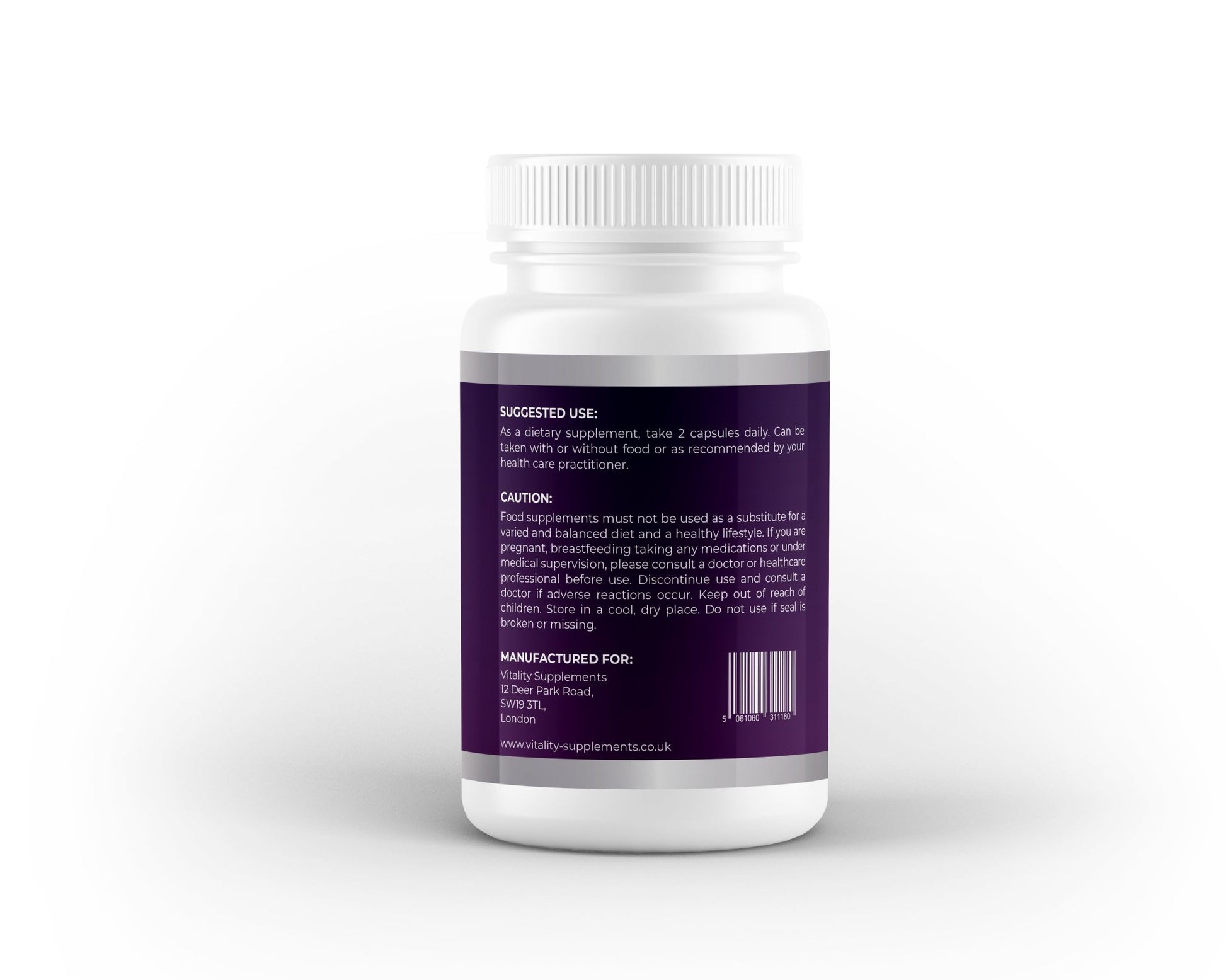 Magnesium Orotate 105 mg | Cellular Energy & Muscle Support | 60 Capsules - Vitality Supplements