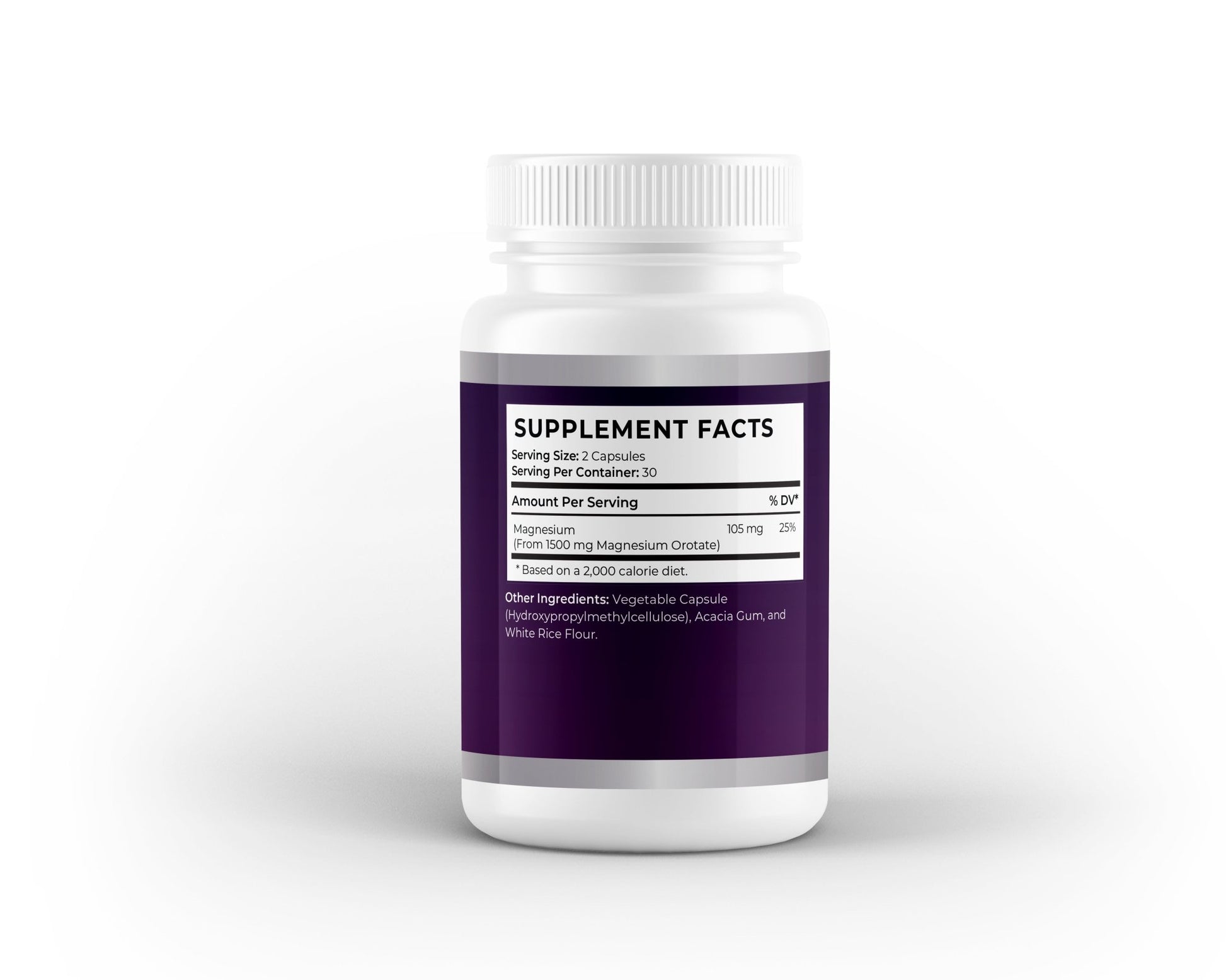 Magnesium Orotate 105 mg | Cellular Energy & Muscle Support | 60 Capsules - Vitality Supplements