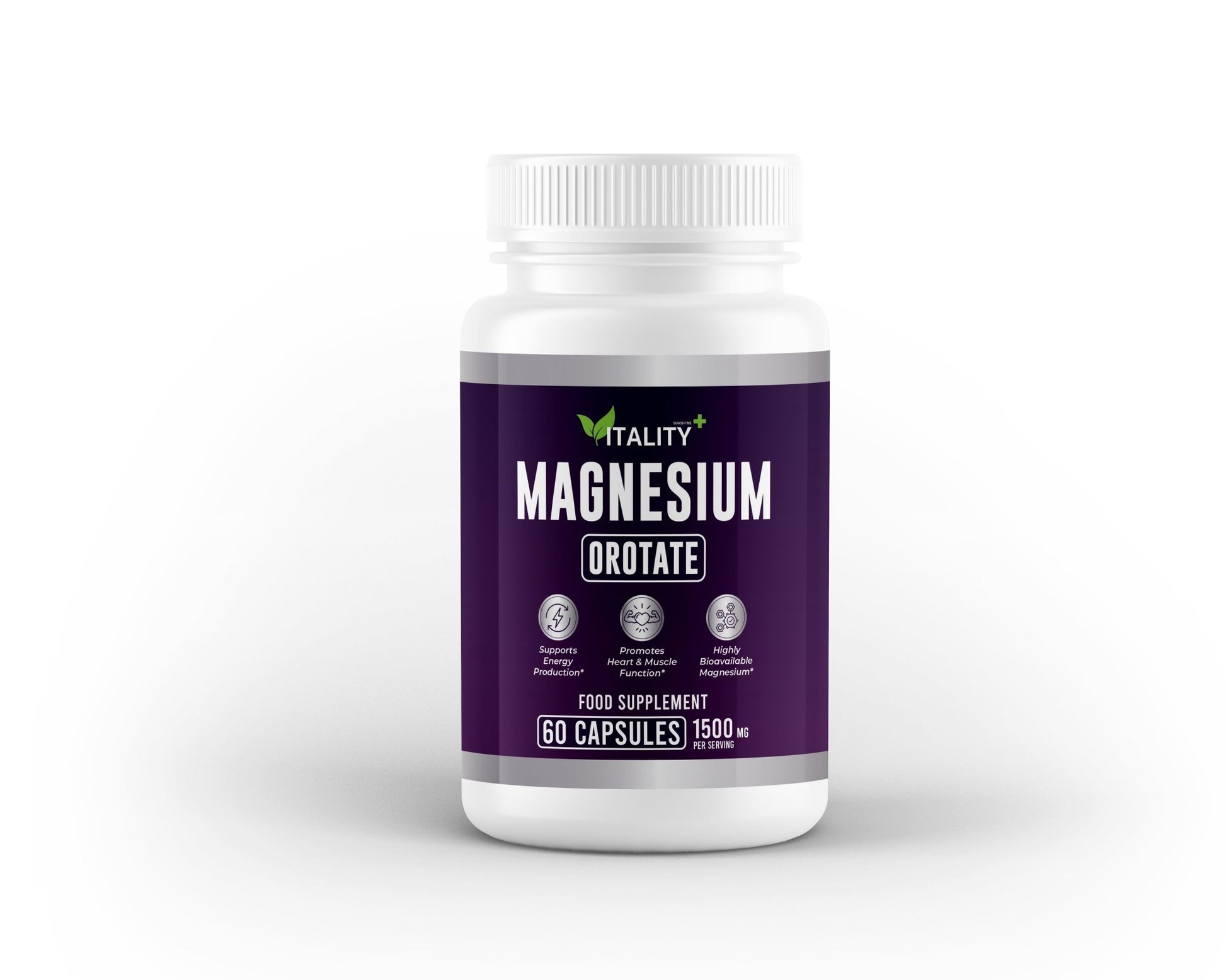 Magnesium Orotate 105 mg | Cellular Energy & Muscle Support | 60 Capsules - Vitality Supplements