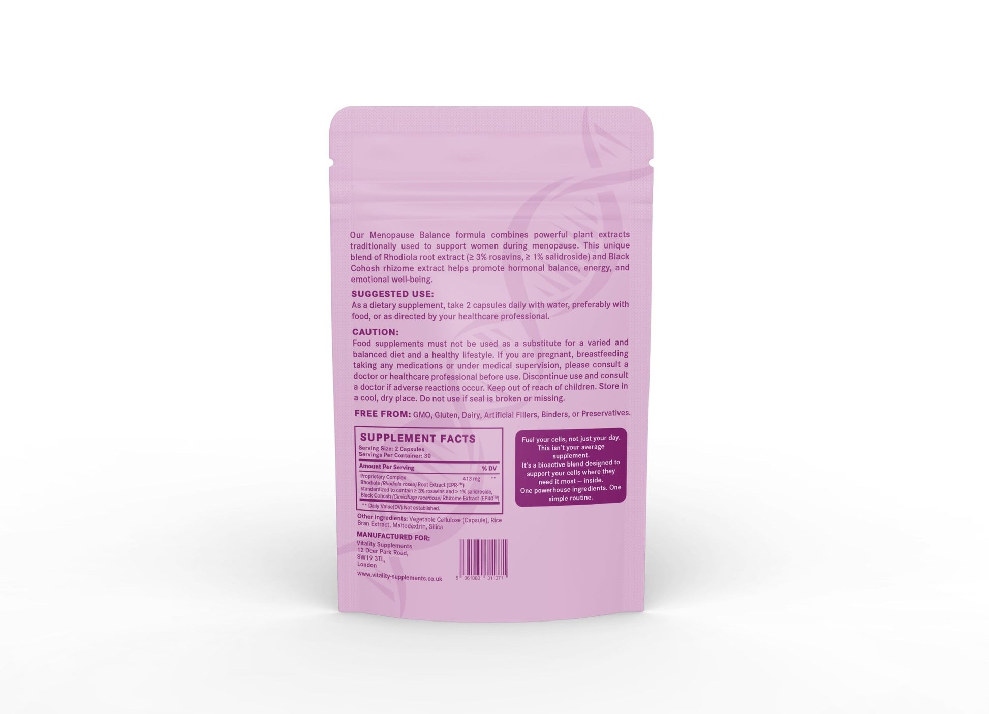 Menopause Balance – Herbal Support for Hormonal Balance, Energy & Mood - Vitality Supplements