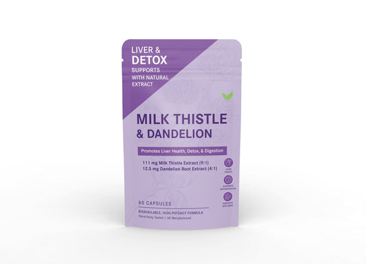 Milk Thistle & Dandelion – Herbal Liver, Detox & Digestive Support Capsules - Vitality Supplements