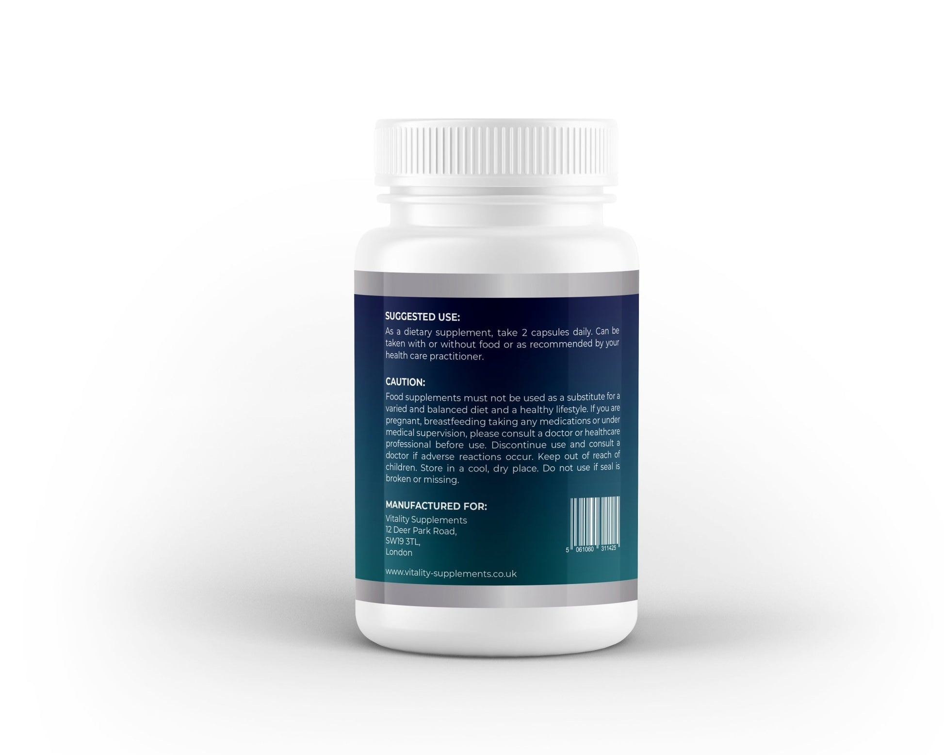 Modified Citrus Pectin 1500mg | High - Fiber Citrus Extract | 60 Capsules - Vitality Supplements