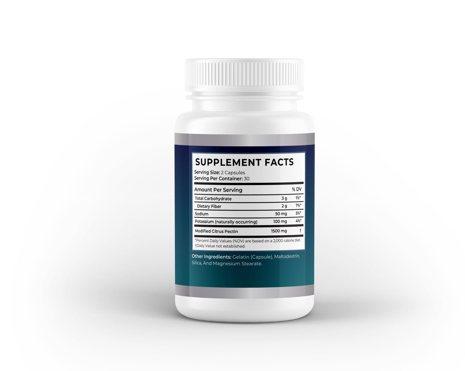 Modified Citrus Pectin 1500mg | High - Fiber Citrus Extract | 60 Capsules - Vitality Supplements