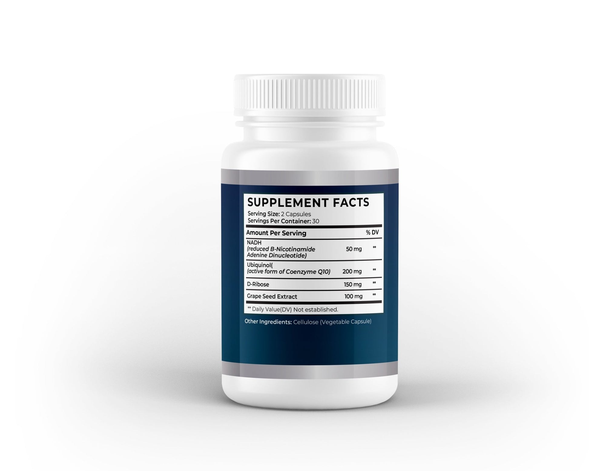 NADH + Ubiquinol Complex – 60 Capsules | Ingredient - Based Formula - Vitality Supplements