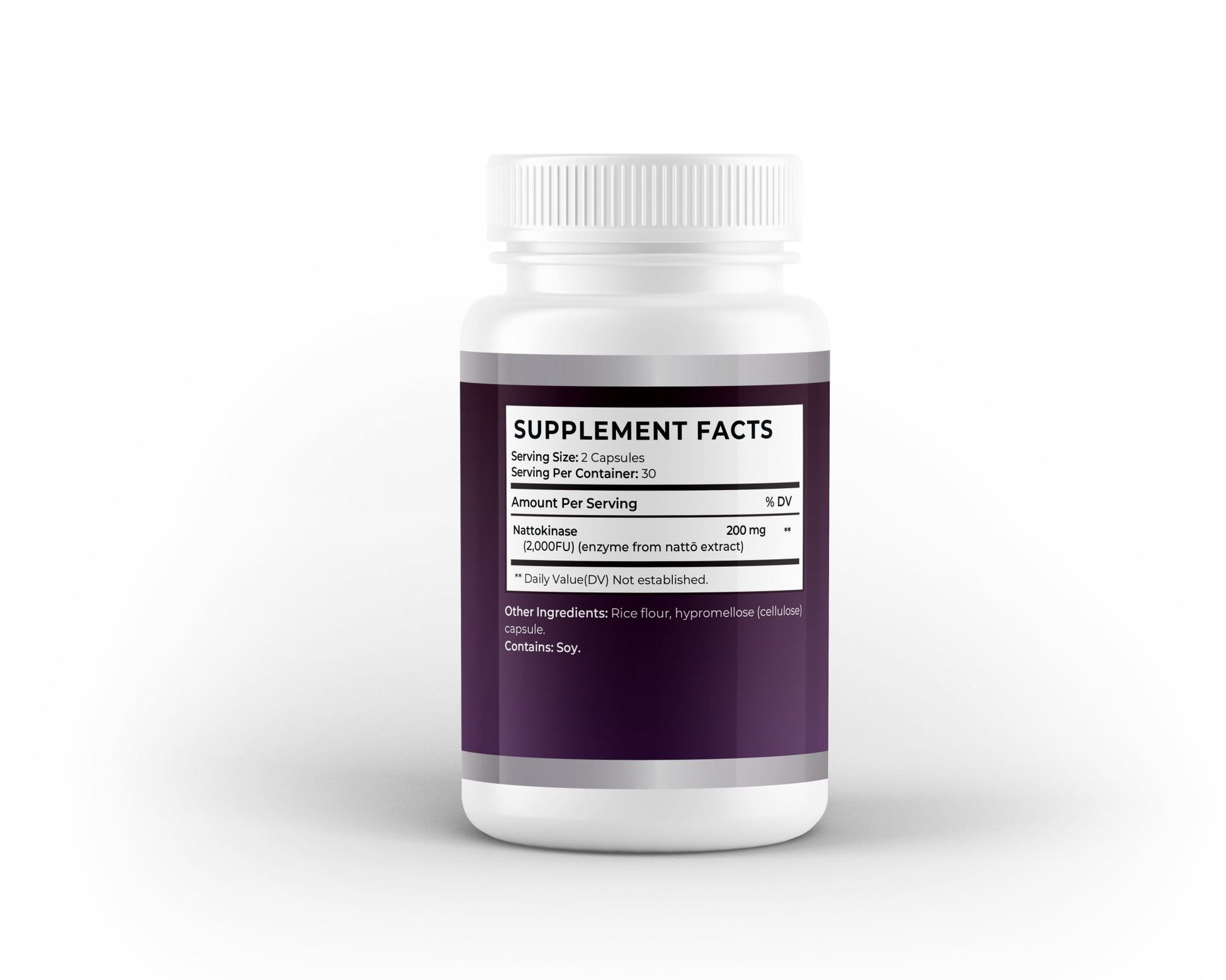 Nattokinase 200 mg Capsules | Cardiovascular & Circulatory Support | 60 Vegan Capsules - Vitality Supplements