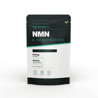 NMN & Resveratrol Capsules 1100mg – NAD+ Support Complex with Black Pepper Extract | 60 Capsules