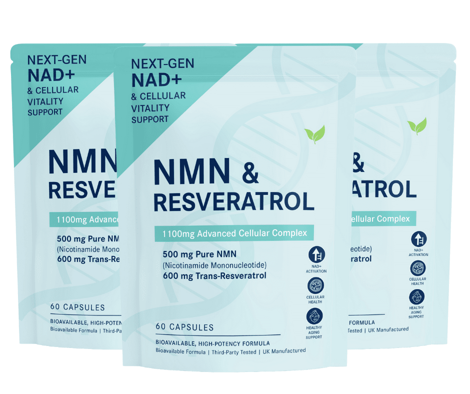 NMN + Resveratrol Capsules | 500mg NMN & 600mg Trans - Resveratrol - Vitality Supplements