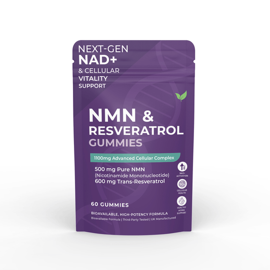 NMN & Resveratrol Gummies | NAD+ Support & Daily Vitality Formula (60 Gummies) - Vitality Supplements