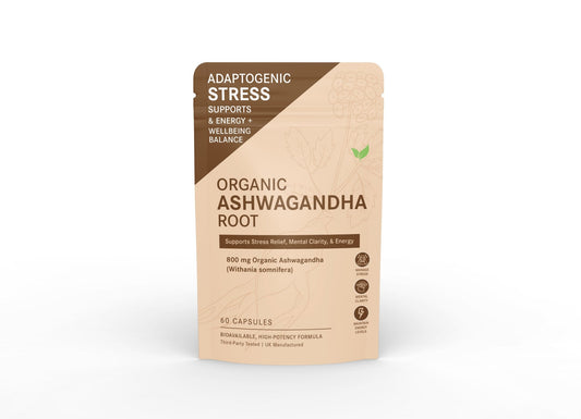 Organic Ashwagandha Root 800 mg – Adaptogenic Stress & Energy Support - Vitality Supplements
