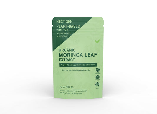 Organic Moringa Leaf Extract 1000 mg – Plant - Based Energy & Wellness Support - Vitality Supplements
