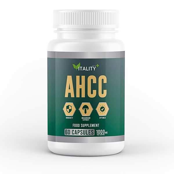 Premium AHCC Capsules 1000mg - 60 Capsules, 1 Month Supply - Immune System Support Supplement - Vitality Supplements