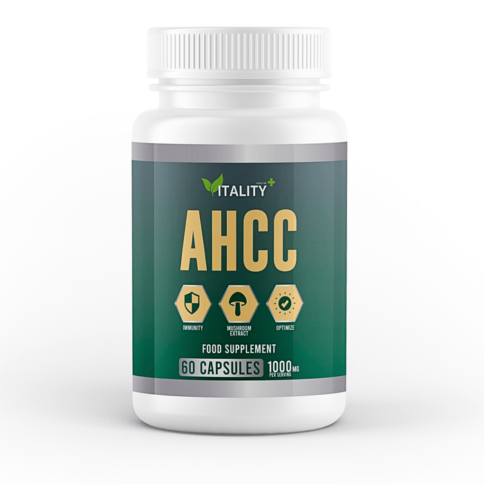 Premium AHCC Capsules 1000mg - 60 Capsules, 1 Month Supply - Immune System Support Supplement - Vitality Supplements