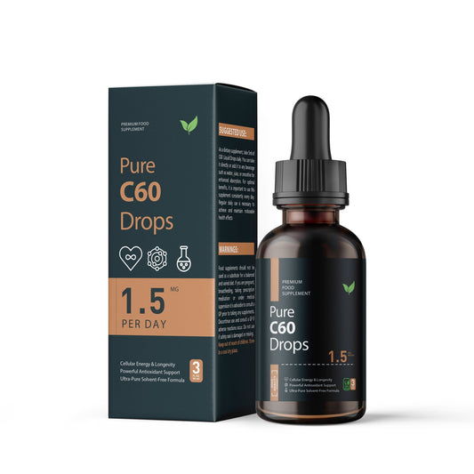 Pure C60 Oil 60ml | 1.5 mg C60 per Serving | 30 Servings - Vitality Supplements