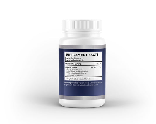 Pycnogenol Pine Bark Extract 300mg | 95% Proanthocyanidins | 60 Vegan Capsules - Vitality Supplements